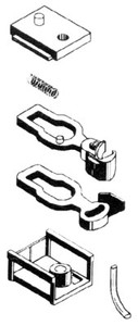 Micro Trains Line ~ N Scale ~ Body Mount Couplers ~ Short Shank w/Draft Gear Boxes ~ 2 Pair ~ 00102014