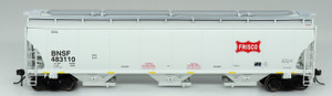 Intermountain ~ HO Scale ~ Trinity 5161 Covered Hopper ~ BNSF Frisco Legacy Scheme #480539 ~ 472145-01