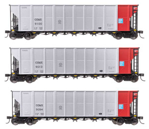 Walthers Mainline ~ HO Scale ~ 50' RD-4 Coal Hopper ~ Commonwealth Edison COMX ~ 3 Pack #1 ~ 910-56873