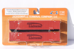 Jacksonville Terminal JTC ~ N Scale ~ Milestone, Universal patch 53' HIGH CUBE 8-55-8 Corrugated Containers ~ 537130