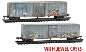 Micro Trains ~ N Scale ~ 50' Rib Side Box Car Weathered 2-Pack ~ CIT Group (CEFX) 501348, 501357 ~ 98305073
