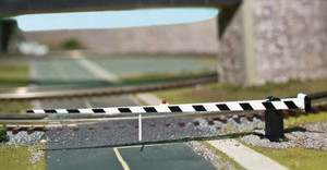Atlas ~ O Scale ~ Operating Crossing Gate with LED Light ~ 8-1/2 x 3/8" (black, white) ~ 6948