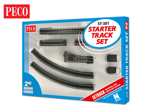 Peco ~ N Scale ~ Starter Train Track Set ~ 2nd Radius ~ ST-301