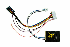 DCCconcepts ~ Zen Black Decoder: 21 pin MTC and 8 pin connection. 4 powered + 2 logic functions ~ ZN218.4.2