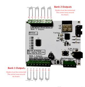 WifiTrax ~ All Scale ~ WFG-82 8-Way Wi-Fi 3-Amp Lighting and General Purpose Controller ~ WFG-82