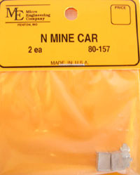 Micro Engineering ~ N Scale ~ Metal Cast Mine Car ~ 2 Pack ~ 80-157
