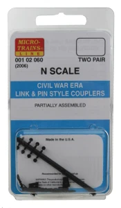 Micro Trains Line ~ N Scale ~ Body Mount Couplers ~ CWE Link Pin Style Couplers ~ 00102060