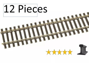 Peco ~ O Scale ~ Code 143 ~ US Profile Wooden Tie Flex Track w/Flat-Bottom Rail ~ Streamline ~ 36" Length ~ 12 Pieces ~ SL-700FB-12