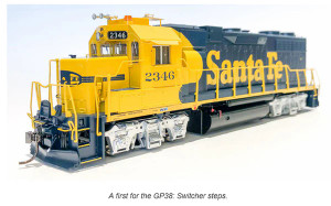 Rapido ~ HO Scale ~ EMD GP38 Low Nose ~ Standard DC ~ Santa Fe #2321~ 38001