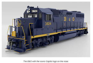 Rapido ~ HO Scale ~ EMD GP38 Low Nose ~ Standard DC ~ Baltimore & Ohio #3801~ 38005