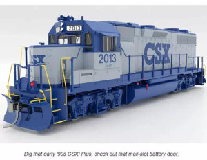 Rapido ~ HO Scale ~ EMD GP38 Low Nose ~ Standard DC ~ CSX #2013 ~ 38011