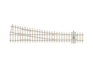 Peco ~ HO Scale ~ CODE 75 Turnout, Medium Radius, Concrete, Right Hand ~ SL-E1095