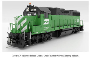 Rapido ~ HO Scale ~ EMD GP38 Low Nose ~ Standard DC ~ Burlington Northern #2177 ~ 38031