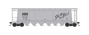 Bowser ~ N Scale ~ 6-Bay Cylindrical Covered Hopper ~ Frisco #81009 ~ 38143
