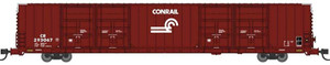 Bluford Shops ~ N Scale ~ Pullman-Standard 86' Quad Door Auto Parts Boxcar ~ Ready to Run ~ Conrail #237665(Boxcar Red, white, Medium Logo, yellow Centerplate Dot) ~ 87265