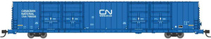 Bluford Shops N Scale ~ Pullman-Standard 86' Quad Door Auto Parts Boxcar ~ Ready to Run ~ Canadian National CNA #798028 (Post-1995, blue, white, Web Site Logo) ~ 87320