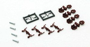 Micro Trains ~ N Scale ~ True-Scale Coupler ~ Long Shank ~ package(4) ~ (brown) ~ 00122301