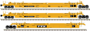 Atlas ~ HO Scale ~ Thrall 53' 3-Unit Articulated Well Car ~ Ready to Run ~ Master ~ TTX #728711 ~ 20006621