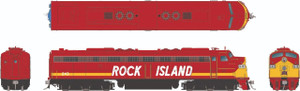 Rapido ~ HO Scale ~ EMD E8A ~ Rock Island Red Scheme #660 ~ DCC & Sound ~ 28593