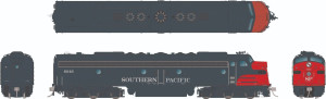 Rapido ~ HO Scale ~ EMD E8A ~ Southern Pacific ~ Bloody Nose Scheme SP #6046 ~ DCC & Sound ~ 28597