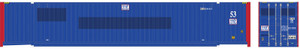Atlas ~ HO Scale ~ Jindo 53' 6-53-6 Roof Corrugated Container 3-Pack ~ Assembled ~ Master ~ Milestone MLNU Set 1 (889829, 889836, 889856) ~ 20006669