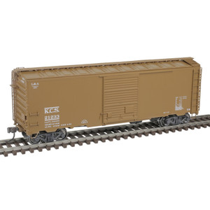 Atlas ~ HO Scale ~ 40' Postwar Boxcar with 8' Door ~ Ready to Run ~ Master ~ Kansas City Southern #21233  ~ 20006822