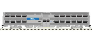 Atlas ~ HO Scale ~ Nippon Sharyo Type 6000 Bi-Level Commuter Coach ~ Ready to Run ~ Master ~ Metra #6003 ~ 20007036
