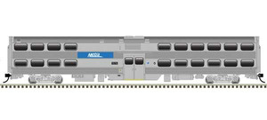 Atlas ~ HO Scale ~ Nippon Sharyo Type 6000 Bi-Level Commuter Coach ~ Ready to Run ~ Master ~ Metra #6038 ~ 20007038