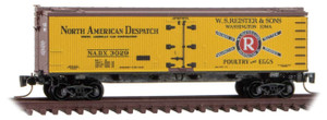 Micro Trains ~ Z Scale ~ 40' Wood-Sheathed Ice Reefer NADX #3029 ~ W.S. Reister & Sons ~ 51800861