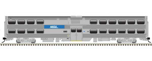 Atlas ~ HO Scale ~ Nippon Sharyo Type 6000 Bi-Level Commuter Coach ~ Ready to Run ~ Master ~ Metra #6121 ~ 20007048
