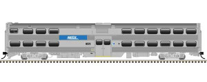 Atlas ~ HO Scale ~ Nippon Sharyo Bi-Level Commuter Coach-Cab Car Set ~ Ready to Run ~ Master ~ Metra Cab Car: #8584 Coaches: #6064, 6093 ~ 20007056
