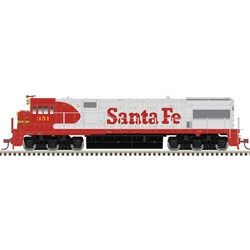 Atlas ~ HO Scale ~ Master U28CG Silver ~ SANTA FE [EARLY PASSENGER] #350 ~ DC Version ~ 10004600