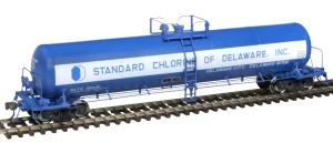 Atlas ~ HO Scale ~ GATX 20,700-Gallon Tank Car ~ Ready to Run ~ Master ~ Standard Chlorine of Delaware GATX #25085 ~ 20006975