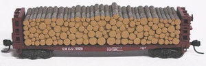 Atlas ~ N Scale ~ Master Pulpwood Flatcar with Load ~ Gulf, Mobile & Ohio #3966 ~ 50006948
