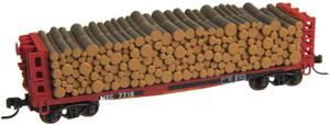 Atlas ~ N Scale ~ Master Pulpwood Flatcar with Load ~ Maine Central #8050 ~ 50006954
