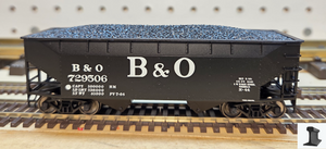 Atlas ~ HO Scale ~ Trainman Offset-Side 2-Bay Open Hopper with Load ~ Baltimore & Ohio #729506 ~ 20007437