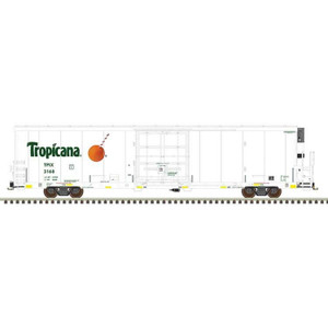 Atlas ~ HO Scale ~ TrinityRail 64' Modern Reefer ~ Ready to Run ~ Tropicana #3187 ~ 20007331