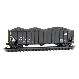 Micro Trains ~ N Scale ~ 100-Ton 3-Bay Open Hopper, Penn Central #483187 ~ 10800661
