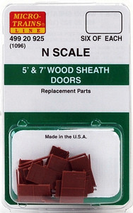 Micro Trains N Scale ~ (1096) 5' and 7' Wood Sheath Doors (12) ~ 49920925