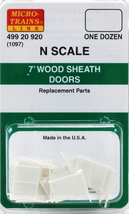 Micro Trains N Scale ~ (1097) 7' Wood Sheath Doors (12) ~ 49920920