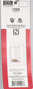 Micro Trains N Scale ~ (1088) Ajax Brake Wheels (12-Pack) ~ 49905901
