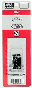 Micro Trains N Scale ~ (1078) Box Car End Stirrups (12) ~ 49965905