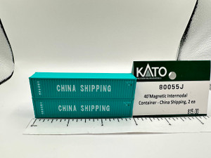 Kato ~ N Scale ~ 40′ Magnetic Intermodal Container – China Shipping ~ 80055J