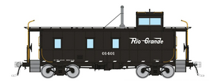 Rapido ~ HO Scale ~ D&RGW End Cupola Steel Caboose ~ With Early Mods ~ Black Scheme #01424 ~ 225009