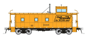 Rapido ~ HO Scale ~ D&RGW End Cupola Steel Caboose ~ With Post-War Mods ~ Action Road Scheme #01456 ~ 225021