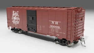 Rapido ~ HO Scale ~ 1937 AAR Boxcar ~ Round Corner ~ New Haven #30004 ~ 181005A