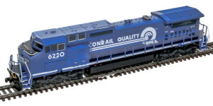 Atlas ~ HO Scale ~ Master Silver ~ GE Dash 8-40CW ~ Standard DC ~ Conrail #6201 ~ 10004484
