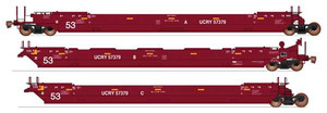 Intermountain ~ HO Scale ~ Maxi IV Intermodal Well Car ~ 3-Unit Set ~ Utah Central UCRY #57382 ~ 47372-03
