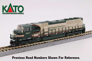 Kato ~ N Scale ~ EMD SD70MAC with Cab Headlight, Burlington Northern Santa Fe #9647 ~ DCC Version ~ 176-6503DCC