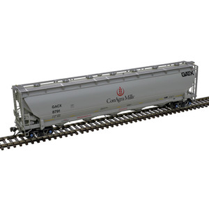 Atlas ~ HO Scale ~ Trinity 5660 PD Covered Hopper ~ Ready to Run ~ ConAgra Mills GACX #8776 ~ 20007492